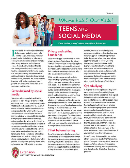 Whose Kids? Our Kids! Teens and Social Media