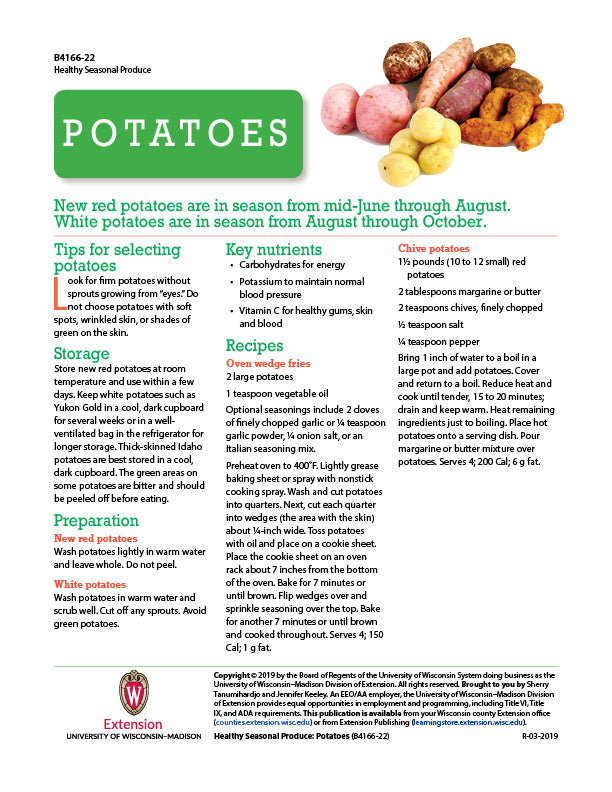 Healthy Seasonal Produce: Potatoes