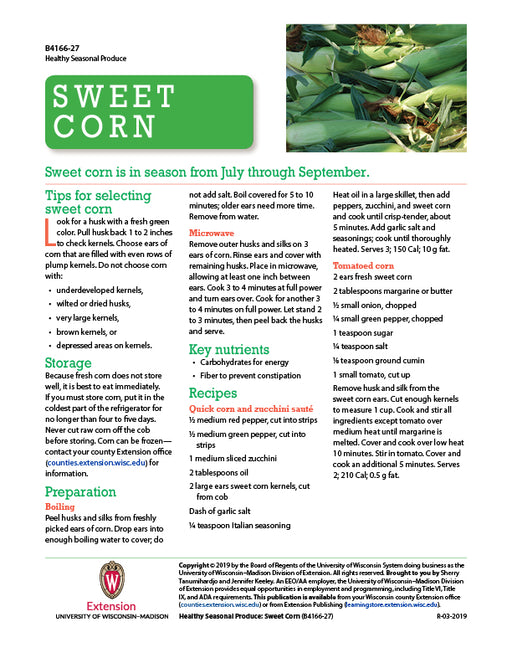 Healthy Seasonal Produce: Sweet Corn