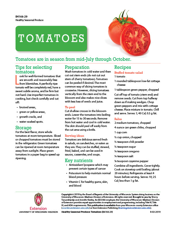 Healthy Seasonal Produce: Tomatoes