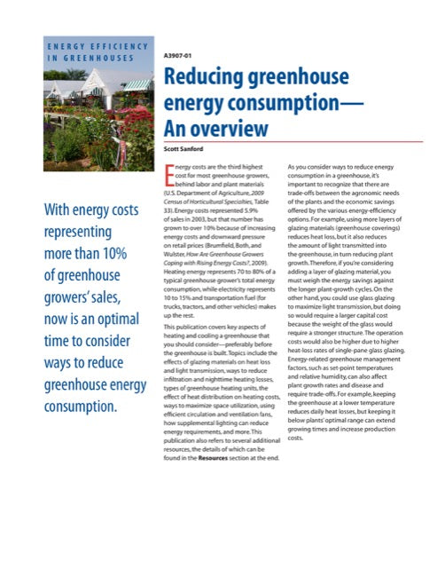 Reducing Greenhouse Energy Consumption: An Overview