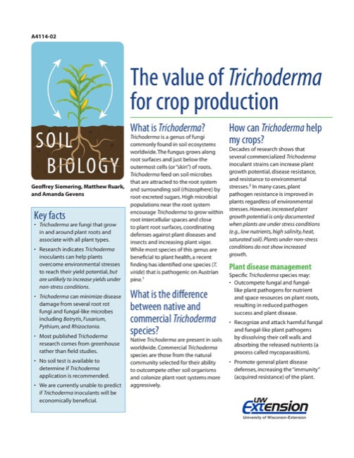 The Value of Trichoderma for Crop Production