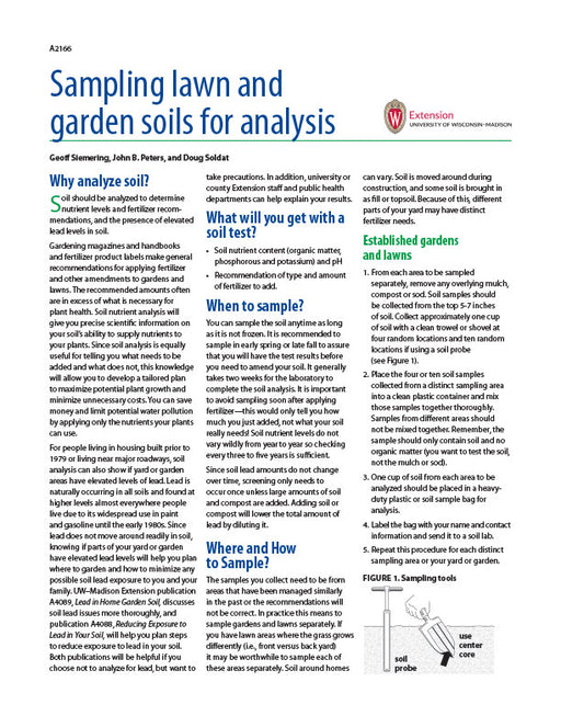 Sampling Lawn and Garden Soils for Analysis