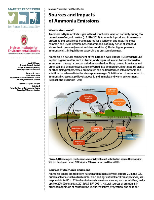 Sources and Impacts of Ammonia Emissions