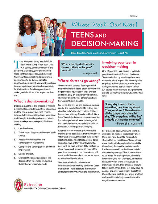 Whose Kids? Our Kids! Teens and Decision-Making
