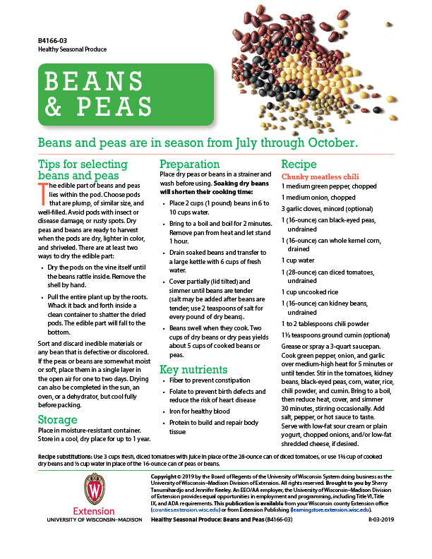 Healthy Seasonal Produce: Beans and Peas