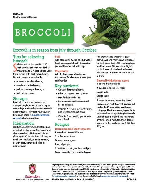 Healthy Seasonal Produce: Broccoli