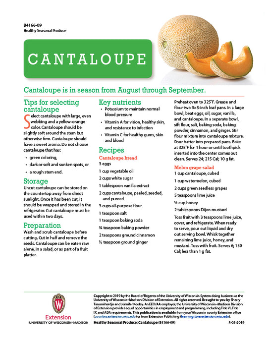 Healthy Seasonal Produce: Cantaloupe