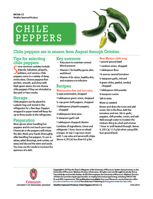 Healthy Seasonal Produce: Chile Peppers