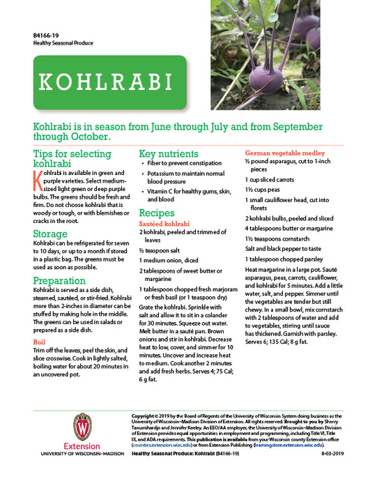 Healthy Seasonal Produce: Kohlrabi