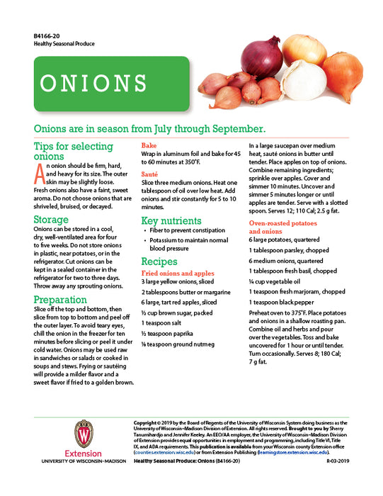 Healthy Seasonal Produce: Onions