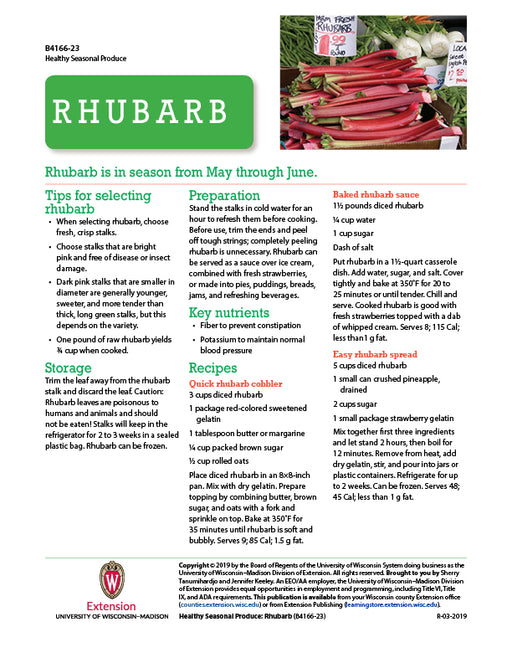 Healthy Seasonal Produce: Rhubarb