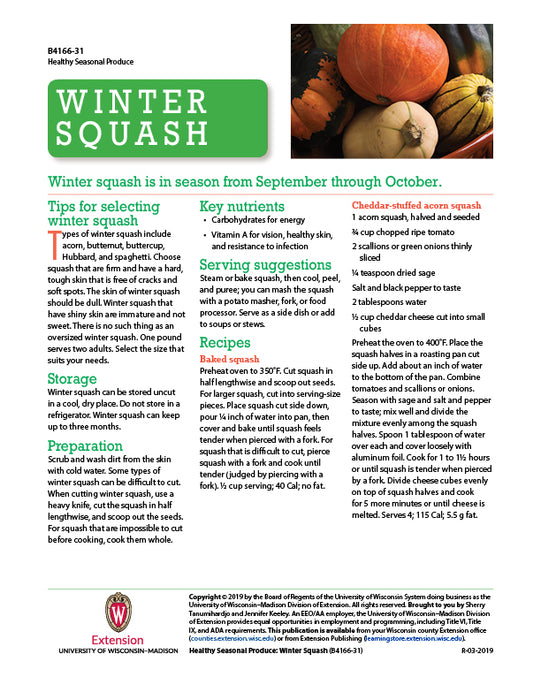 Healthy Seasonal Produce: Winter Squash