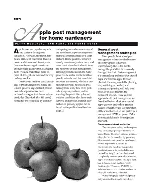 Apple Pest Management for Home Gardeners
