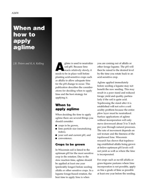 When and How to Apply Aglime