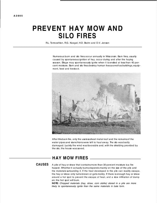 Prevent Hay Mow and Silo Fires