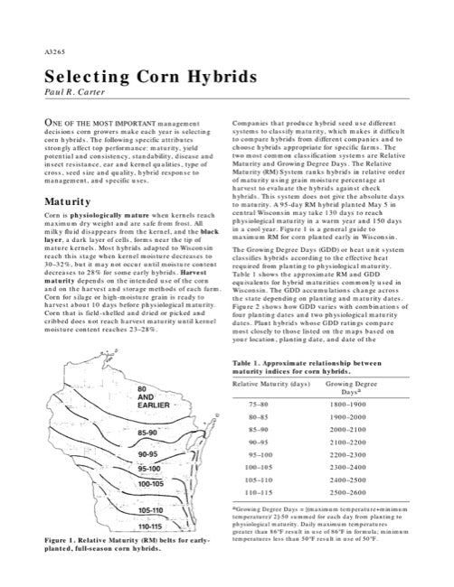 Selecting Corn Hybrids