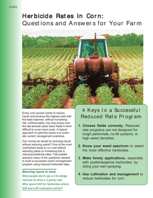 postemergence corn herbicides Reduced Herbicide Rates: Aspects to Consider — The Learning Store
