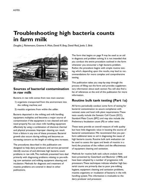 Troubleshooting High Bacteria Counts in Farm Milk