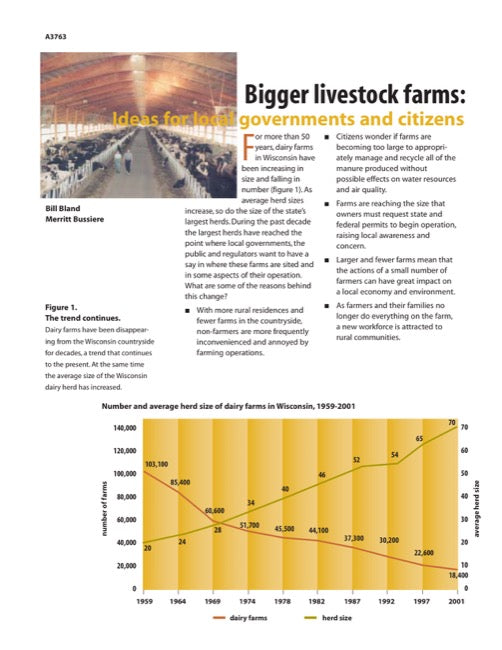 Bigger Livestock Farms: Ideas for Government and Citizens