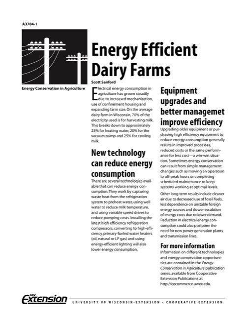 Energy-Efficient Dairy Farms