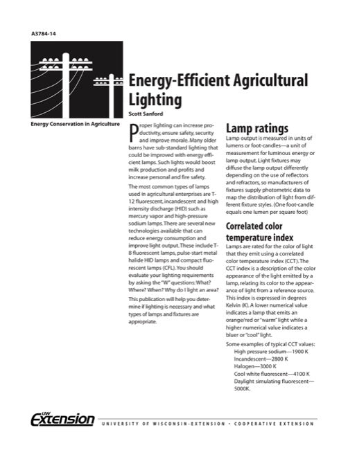 Energy-Efficient Agricultural Lighting