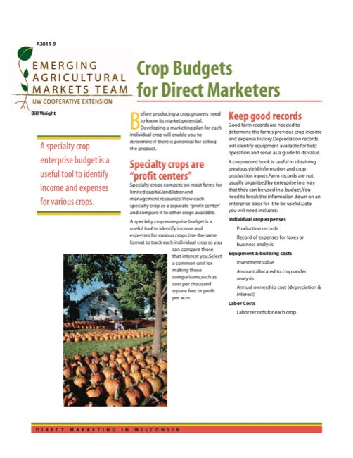 Direct Marketing: Crop Budgets for Direct Marketers
