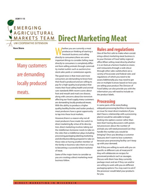 Direct Marketing: Direct Marketing Meat
