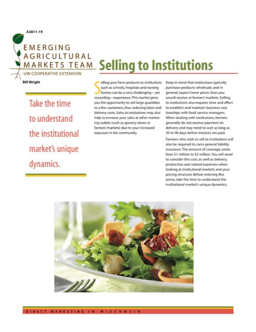Direct Marketing: Selling to Institutions