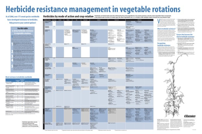 herbicide resistance management Herbicide Resistance Management in Vegetable Rotations — The Learning Store