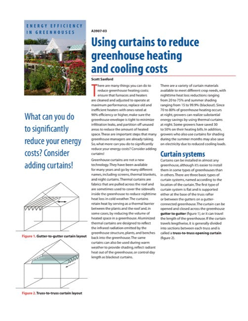Using Curtains to Reduce Greenhouse Heating and Cooling Costs