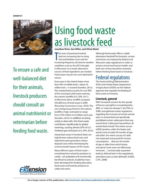 Using Food Waste as Livestock Feed
