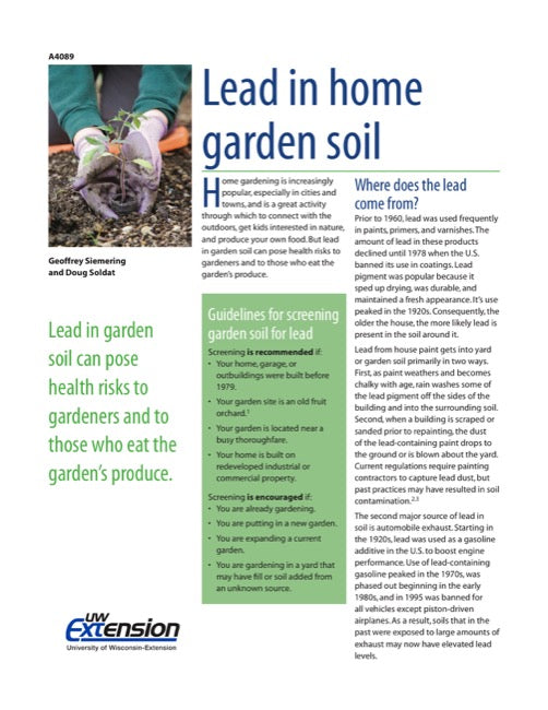 Lead in Home Garden Soil