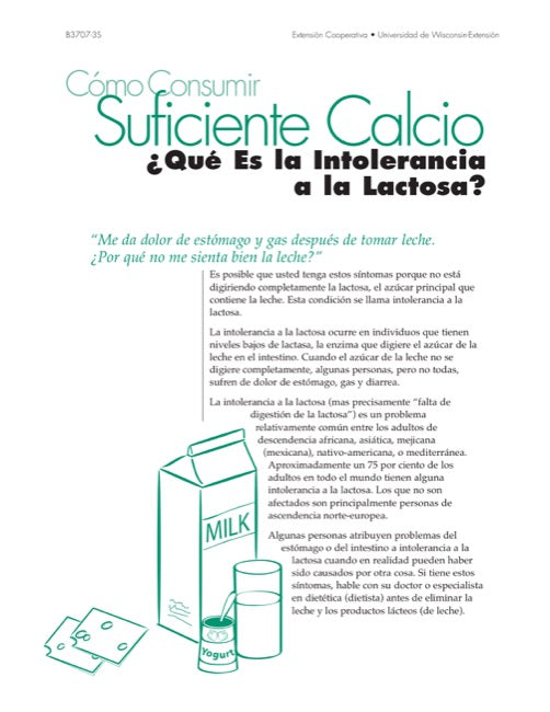 Cómo consumir suficiente calcio: ¿Qué es la intolerancia a la lactosa?
