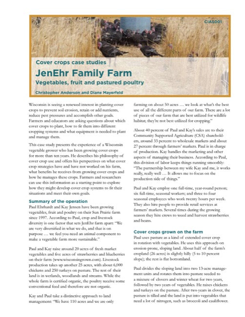 Cover Crops Case Studies: JenEhr Family Farm