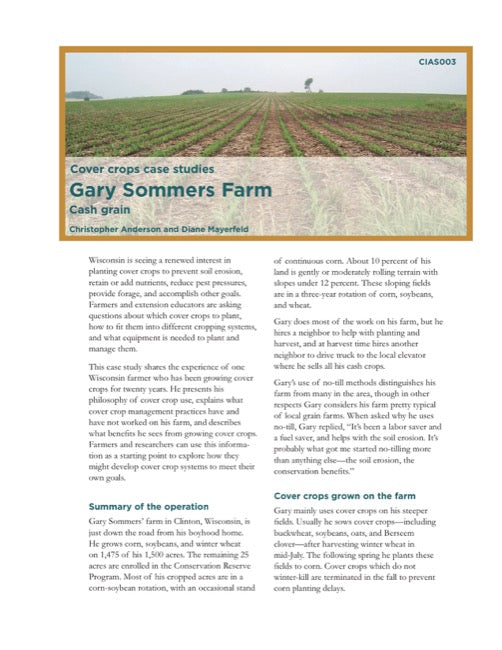 Cover Crops Case Studies: Gary Sommers Farm