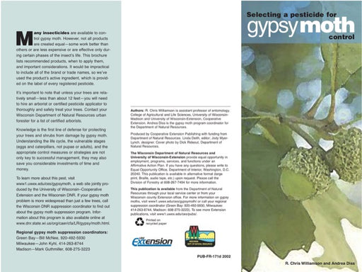 Gypsy Moths: Selecting a Pesticide for Gypsy Moth Control