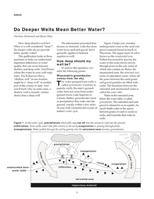 Do Deeper Wells Mean Better Water?