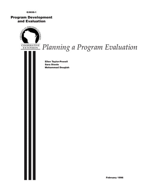 Planning a Program Evaluation