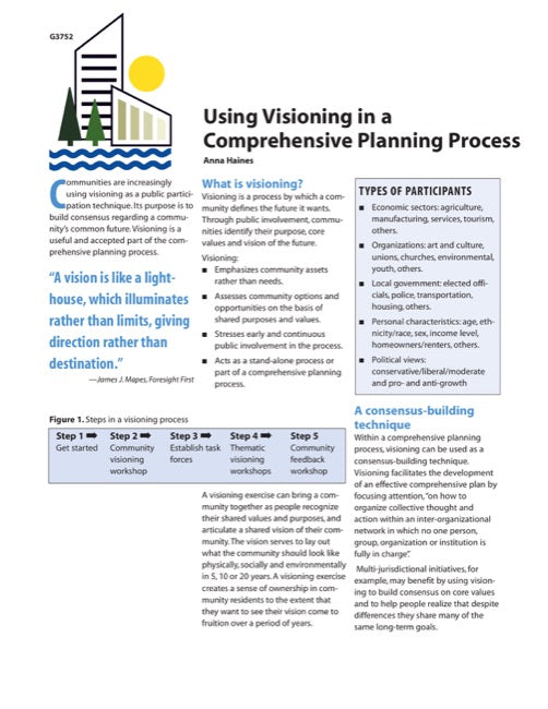 Using Visioning in a Comprehensive Planning Process