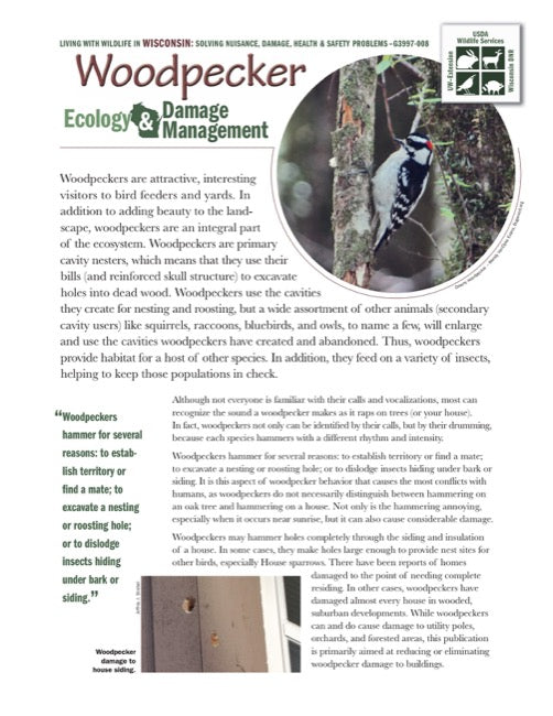 Woodpecker Ecology and Damage Management