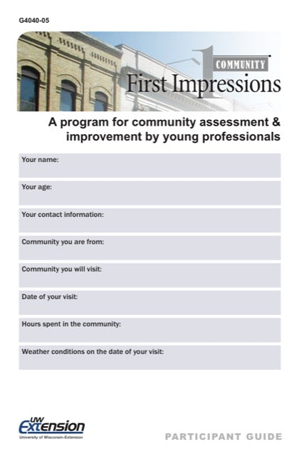 Community First Impressions Participant Guide for Young Professionals